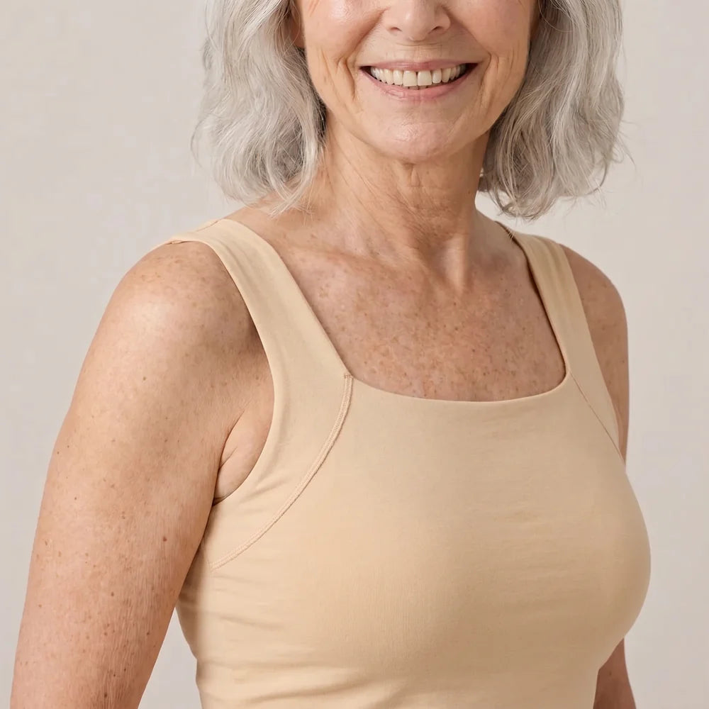 Mae's Tanks Built-In Bra Comfort Shaper Tank