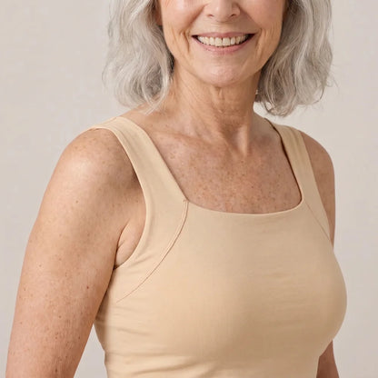 Mae's Tanks Built-In Bra Comfort Shaper Tank