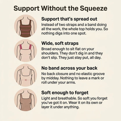 Mae's Tanks Built-In Bra Comfort Shaper Tank